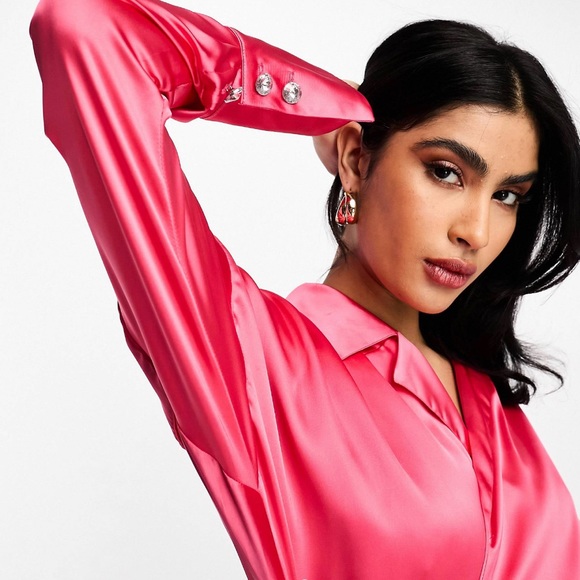 Satin Wrap Maxi Skirt Dress - Picture 3 of 5